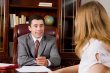 Client meeting with Stephen Civardi, personal injury attorney